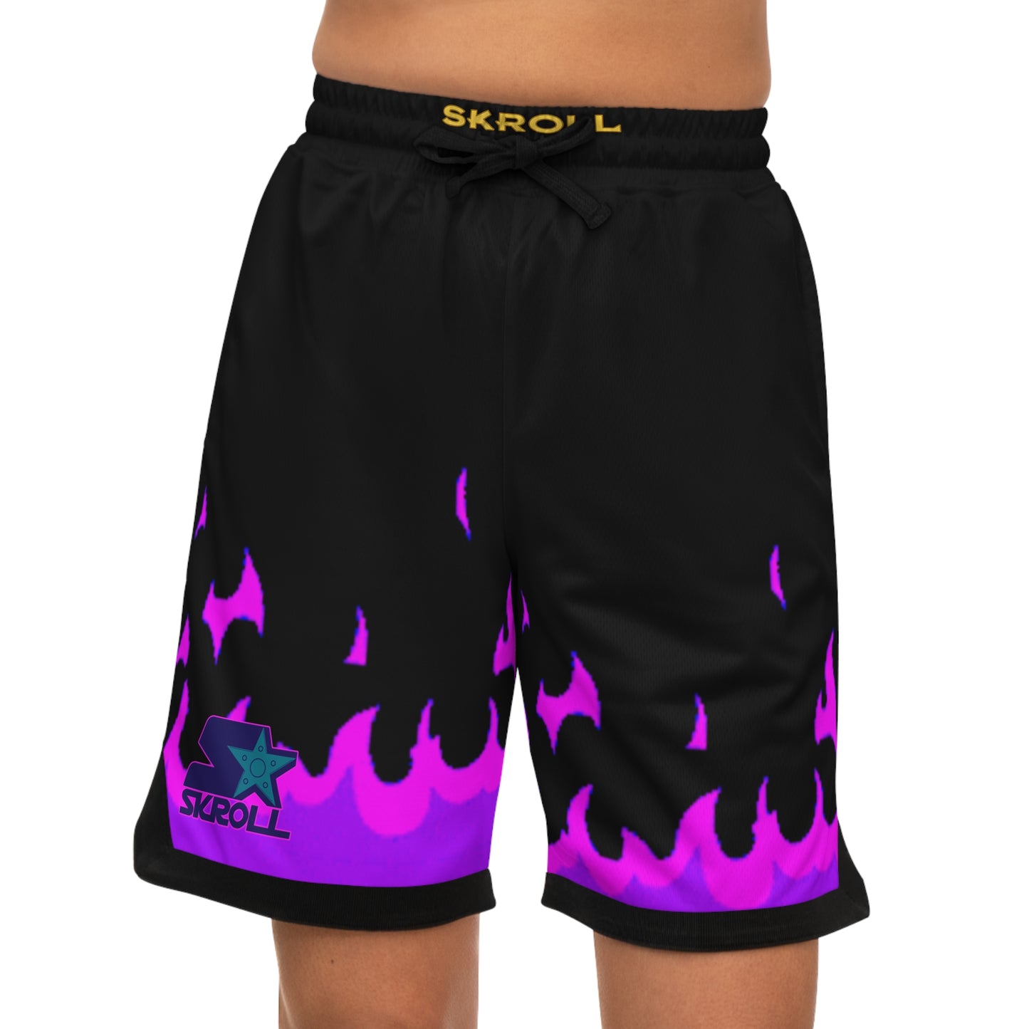Skroll "Purple Flame Chakra Shuriken" Baller Shorts