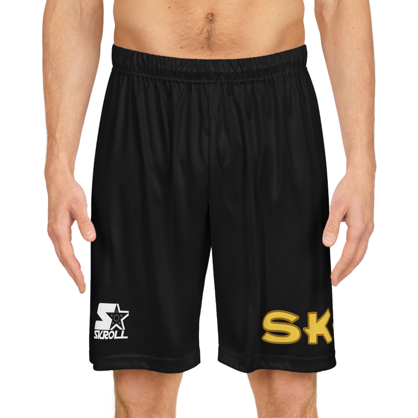 Athletic Shorts - SKROLL 'Shuriken x Gold Katana' Design