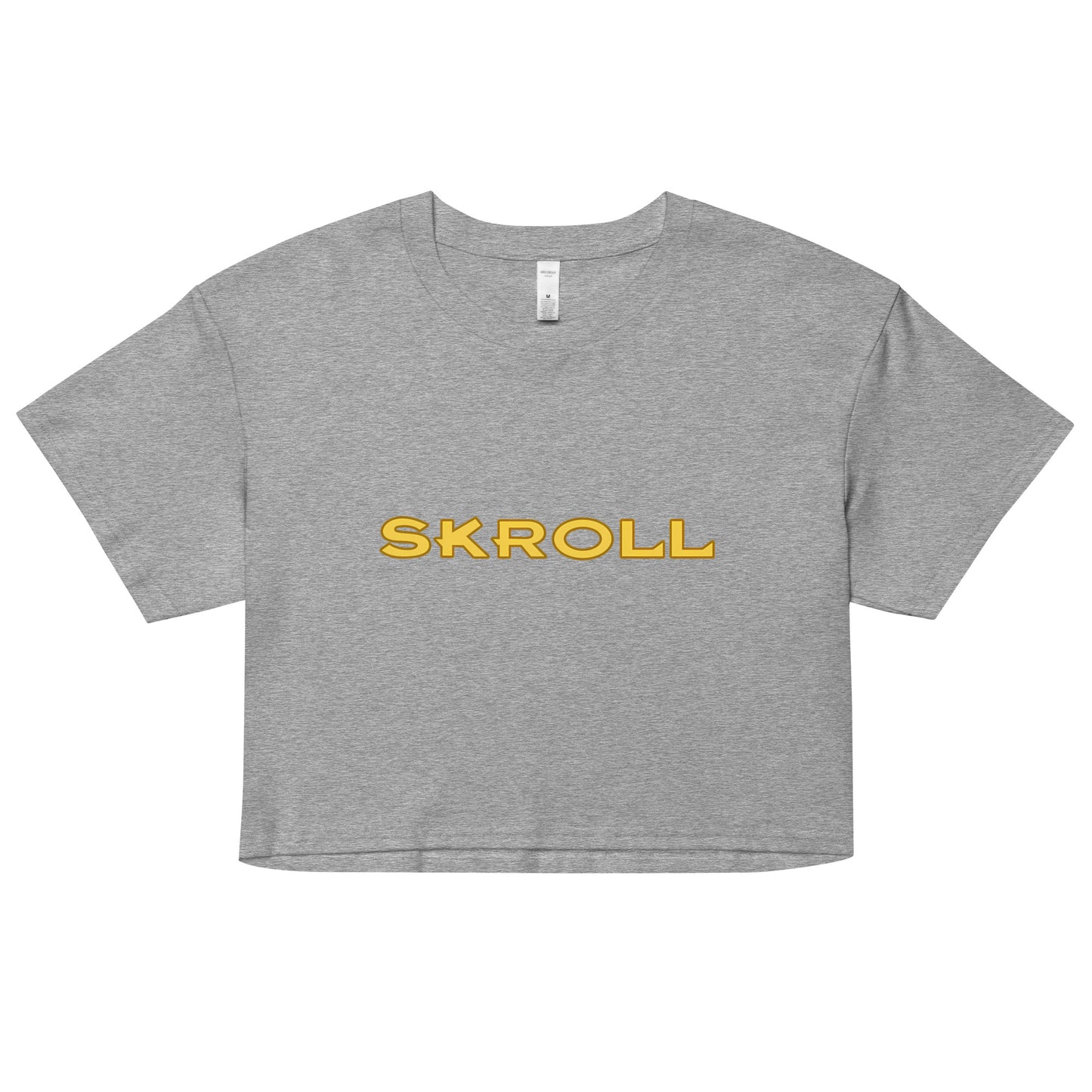 Skroll "Gold Katana" Logo Crop Top