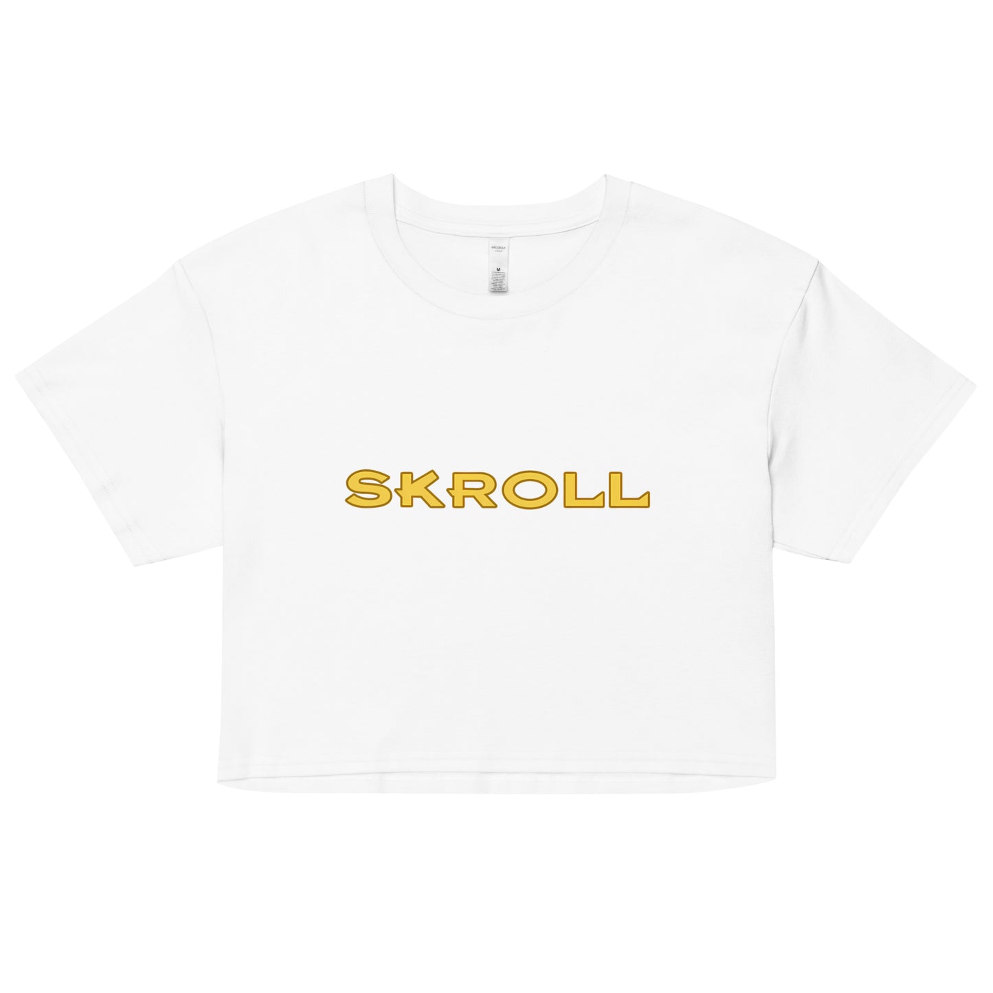 Skroll "Gold Katana" Logo Crop Top