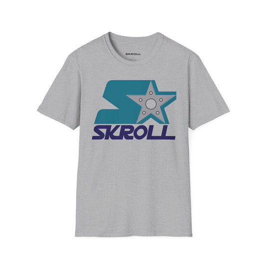 Skroll "Shuriken" Purp and Teal Tee