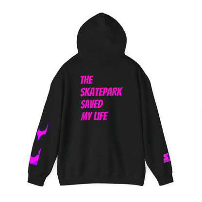 Skroll "Pink Shuriken x The Skatepark Saved My Life" Unisex Heavy Blend™ Hoodie