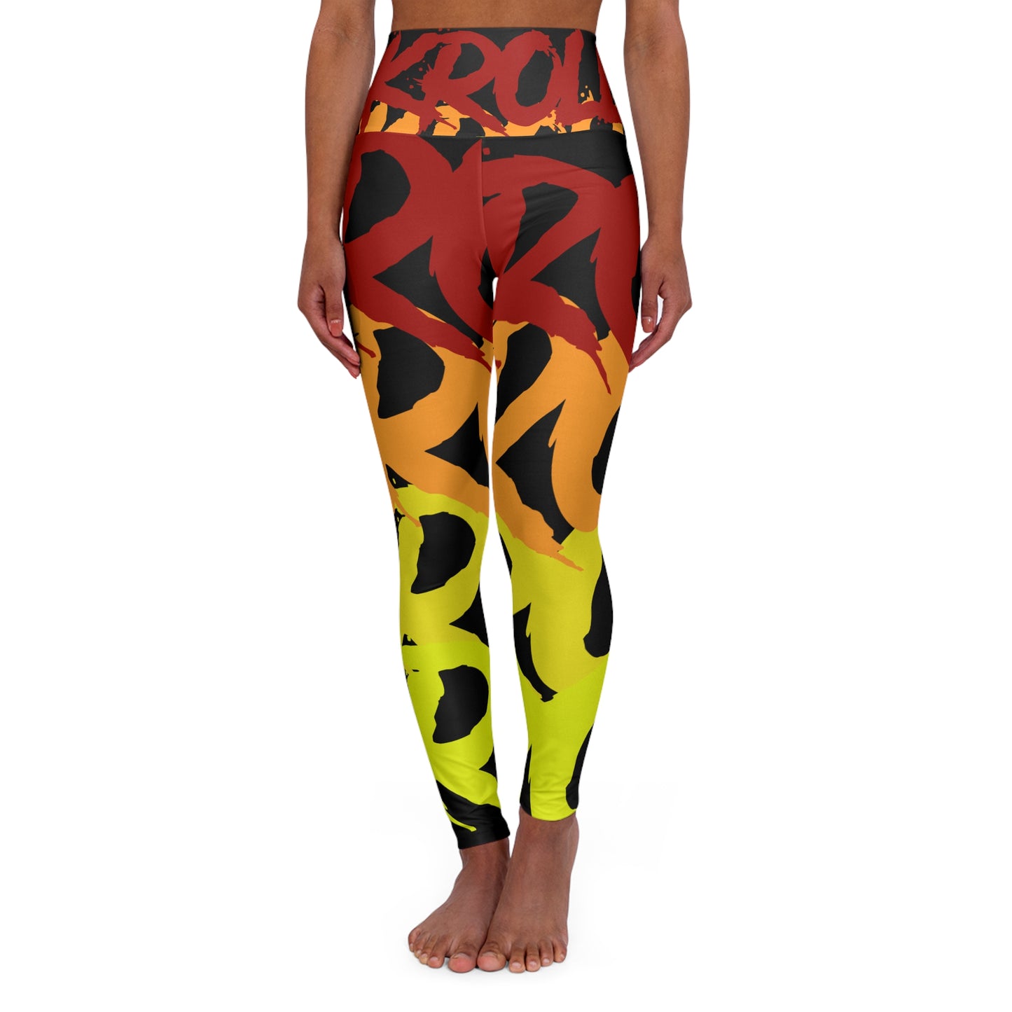 Skroll Yoga Leggings - "Kalki Vibrant Gradient"