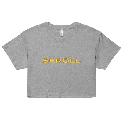 Skroll "Gold Katana" Logo Crop Top